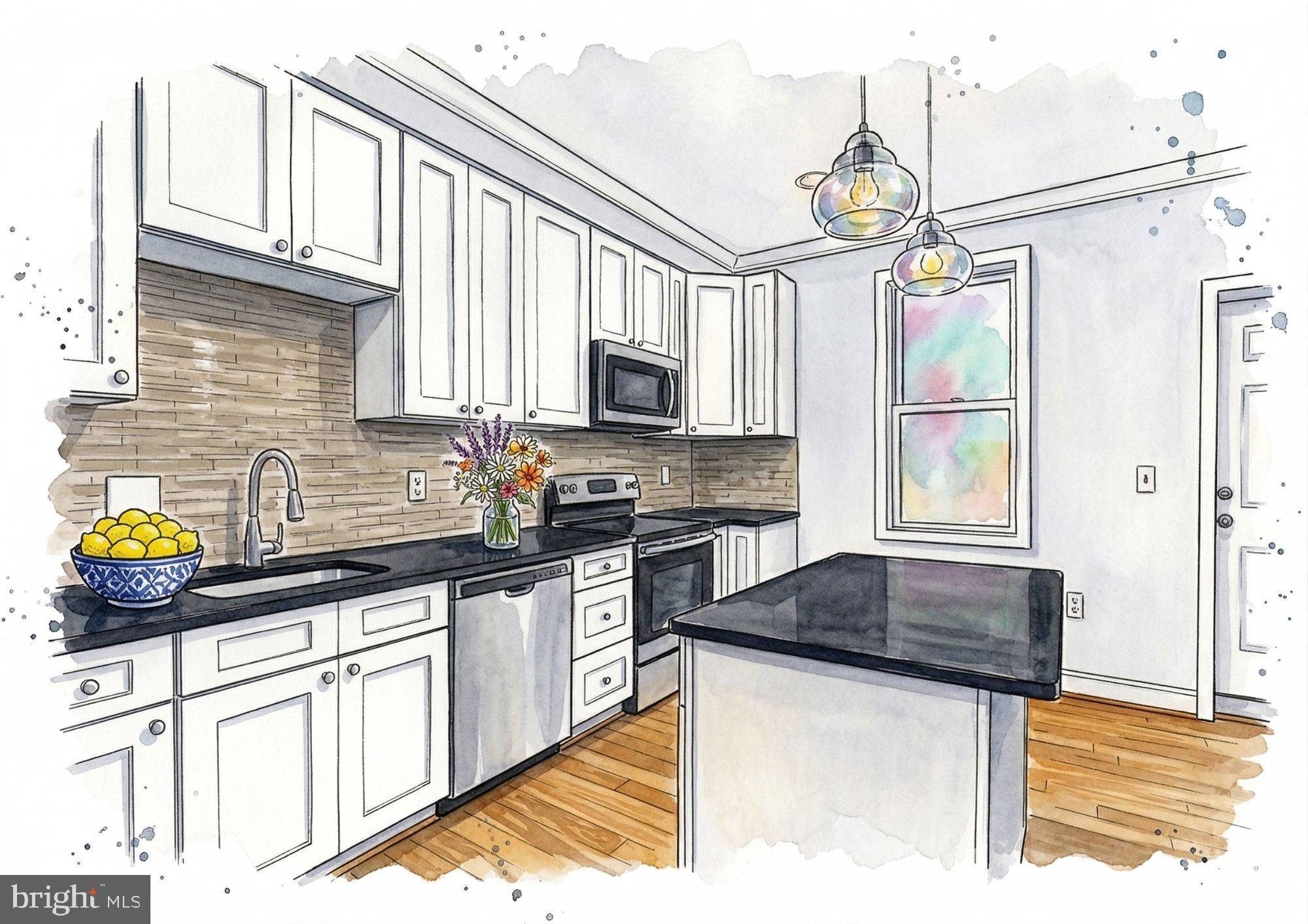 414 North Milton Avenue Baltimore, MD 21224 - Photo 5 of 17 a kitchen with stainless steel appliances granite countertop a sink a stove and cabinets