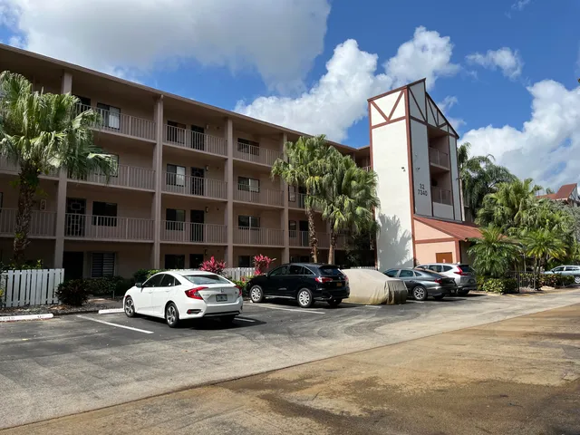 a car parked in front of a building