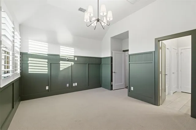 a view of a livingroom with a chandelier