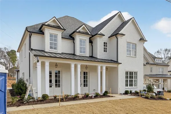 a front view of a house