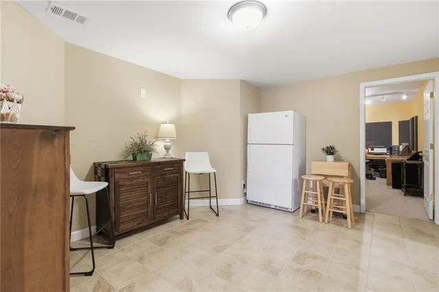 a room with furniture and a table