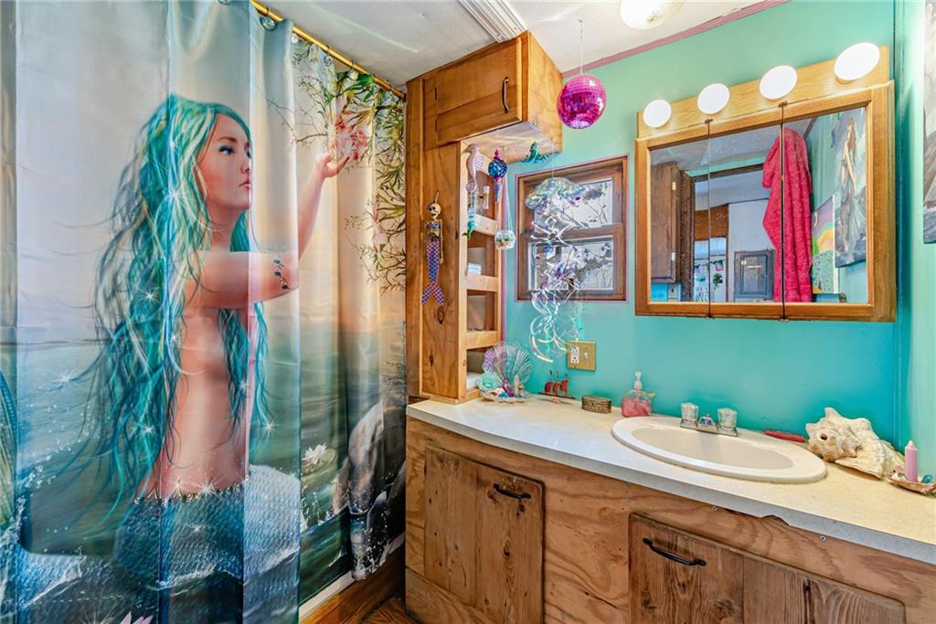 1249 Ridge Road Templeton, PA 16259 - Photo 17 of 37 a bathroom with a sink and a mirror