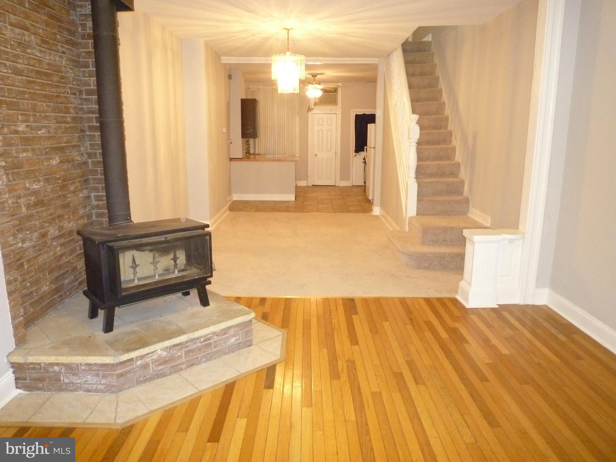4109 Falls Road Baltimore, MD 21211 - Photo 3 of 45 Open Plan 1st Floor - LR w/Wood Burning Fireplace