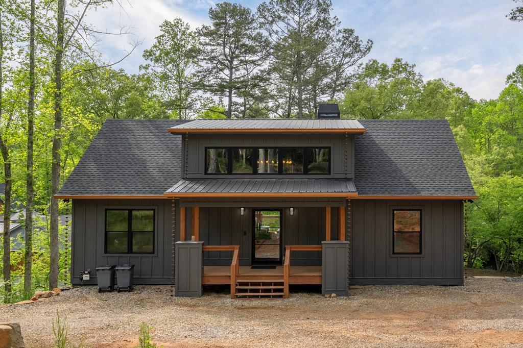 a front view of a house