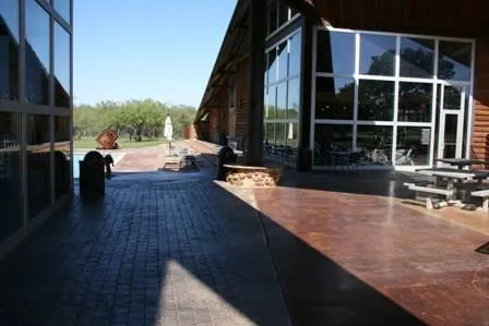 a view of a park with slide