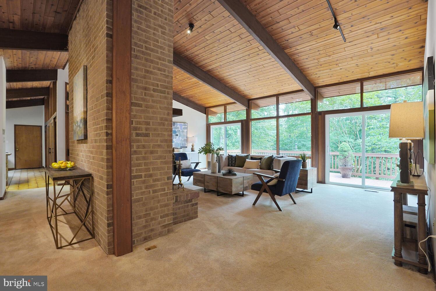 1017 Towlston Road McLean, VA 22102 - Photo 6 of 56 Living Room w/ Wall of Sliding Glass Doors