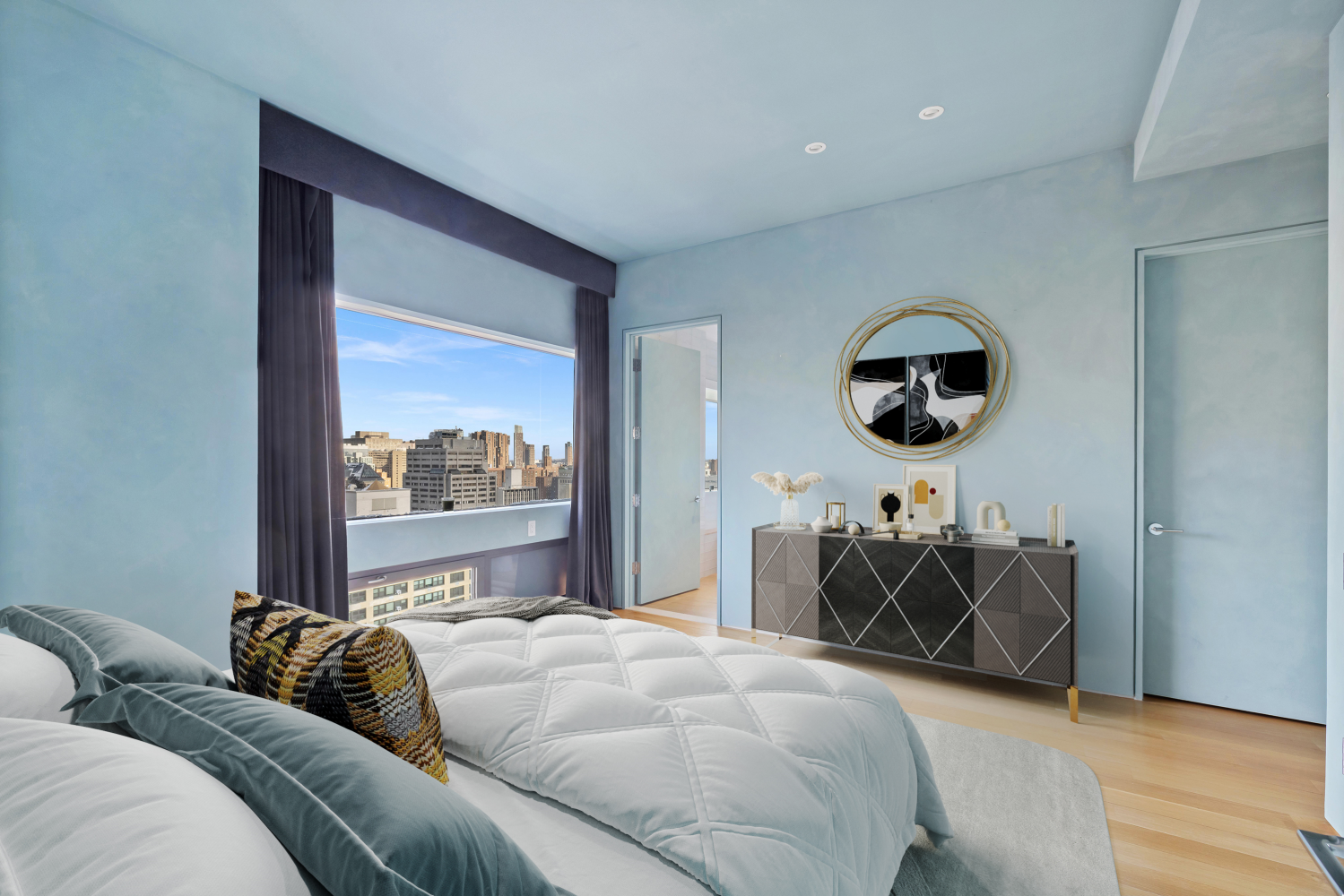 123 3rd Avenue, Unit 15A Manhattan, NY 10003 - Photo 17 of 27 a bedroom with furniture and a large window