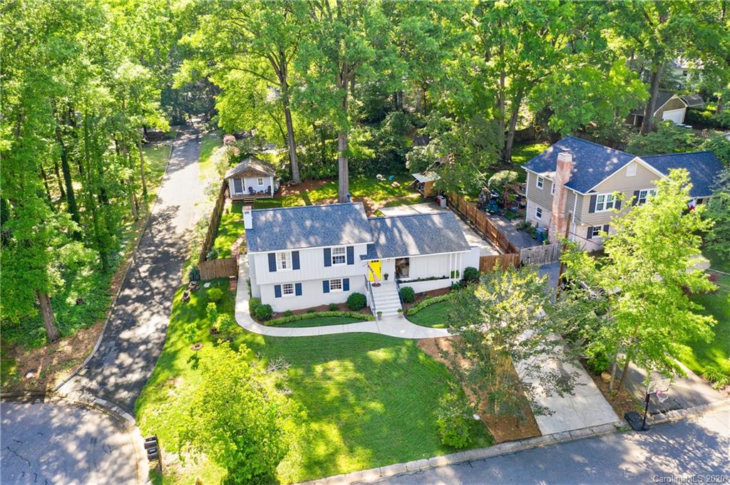 7026 Morganford Road Charlotte, NC 28211 - Photo 35 of 35 an aerial view of a house with swimming pool garden and patio