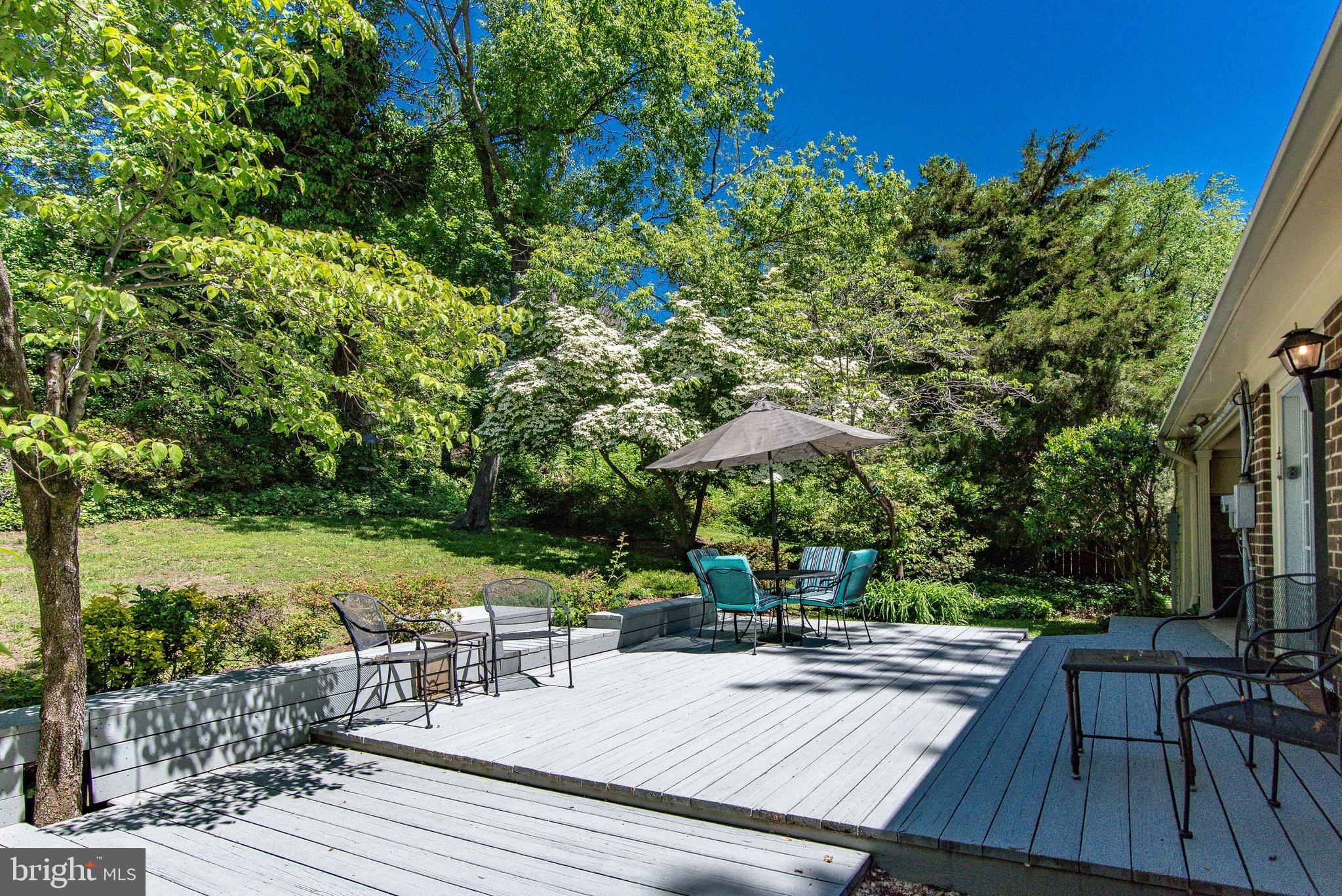 7128 Devonshire Road Alexandria, VA 22307 - Photo 32 of 36 a view of a table and chairs in patio with a yard
