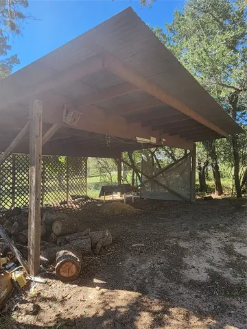 a backyard of a house