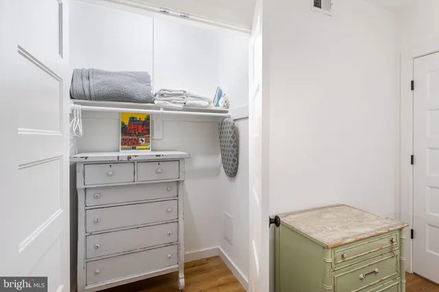 a room with storage and utility
