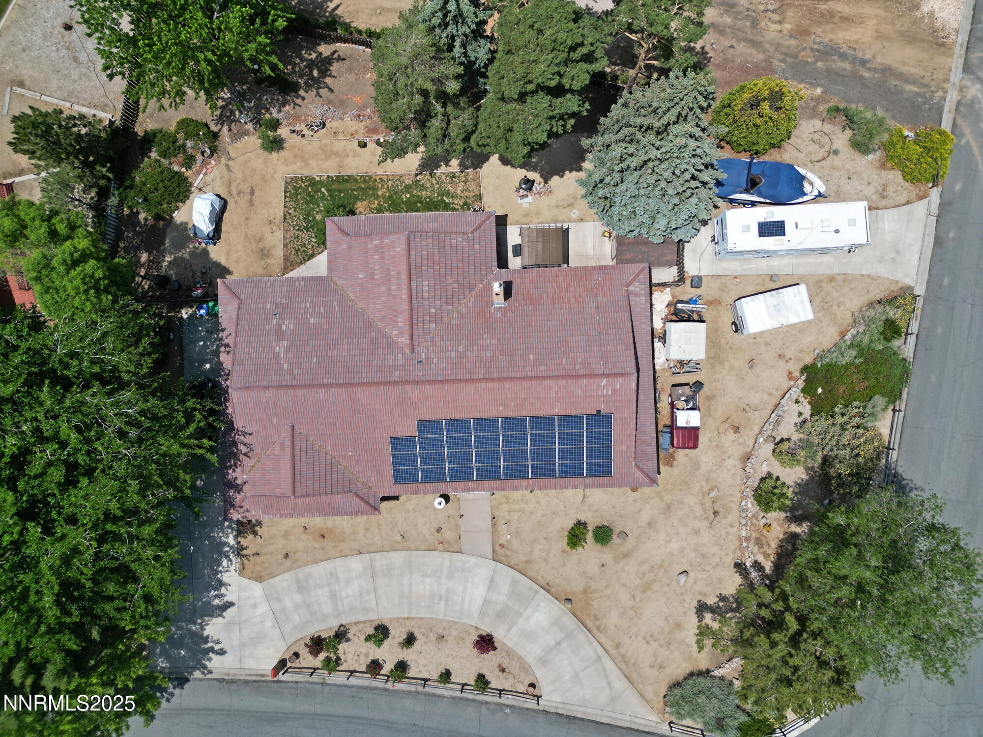 5705 Blue Hills Drive Reno, NV 89502 - Photo 54 of 56 an aerial view of a house with a yard and sitting area