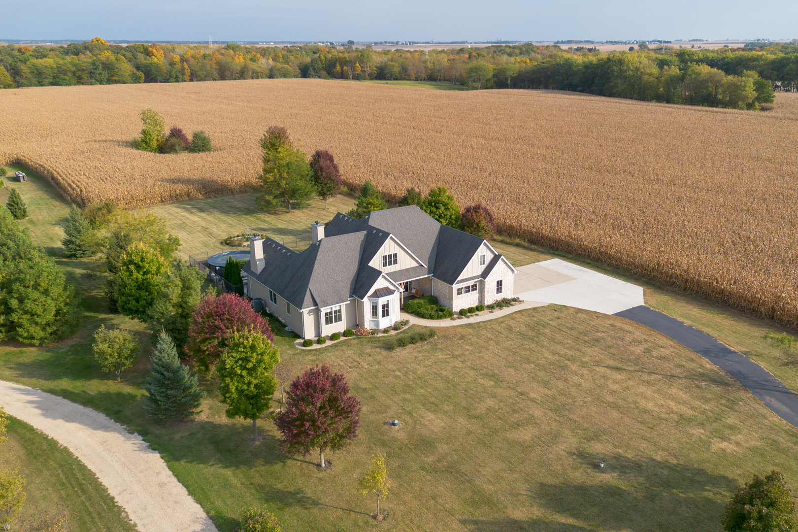 2138 East 550th Road Oglesby, IL 61348 - Photo 3 of 50 an aerial view of a house with a lake view