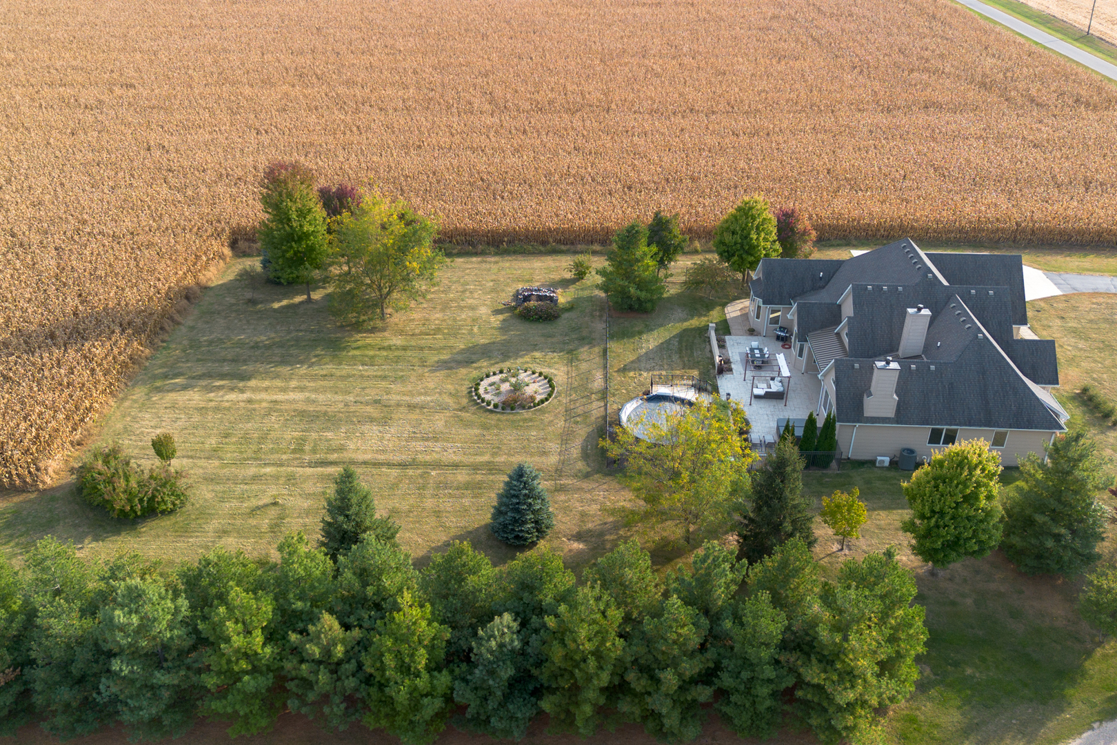 2138 East 550th Road Oglesby, IL 61348 - Photo 41 of 50 a aerial view of a house with a yard and lake view