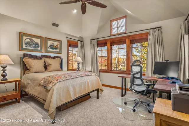 an aerial view of green landscape with trees houses and mountain view