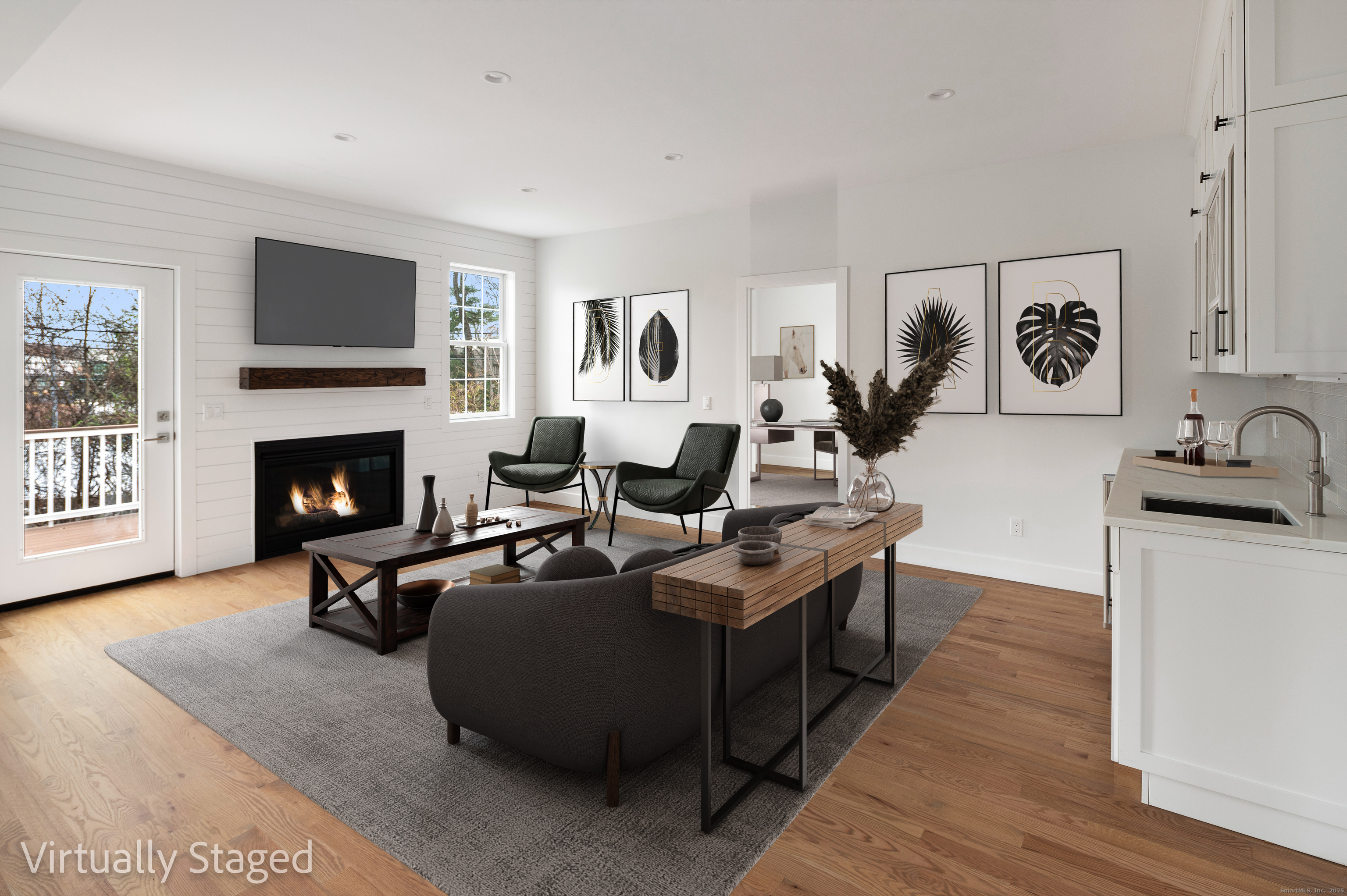 12 Walnut Ridge Court Stamford, CT 06905 - Photo 6 of 32 a living room with furniture and a fireplace