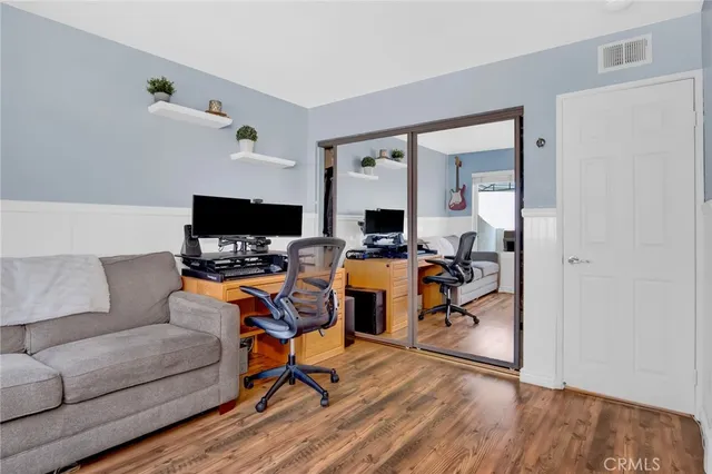 a view of a livingroom with furniture and a living room