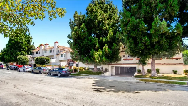 a car parked in front of a house