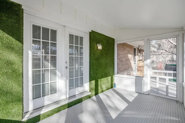 a view of front door and porch