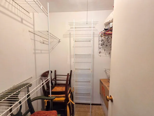 a view of a room with chairs