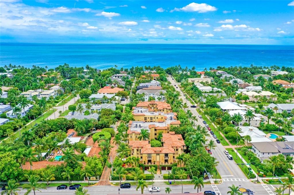 a view of yard with ocean view