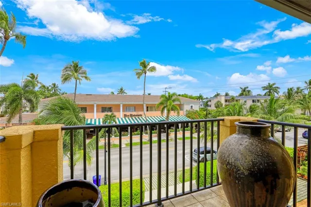 a view of a city from a balcony