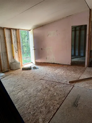 a view of a yard from a window