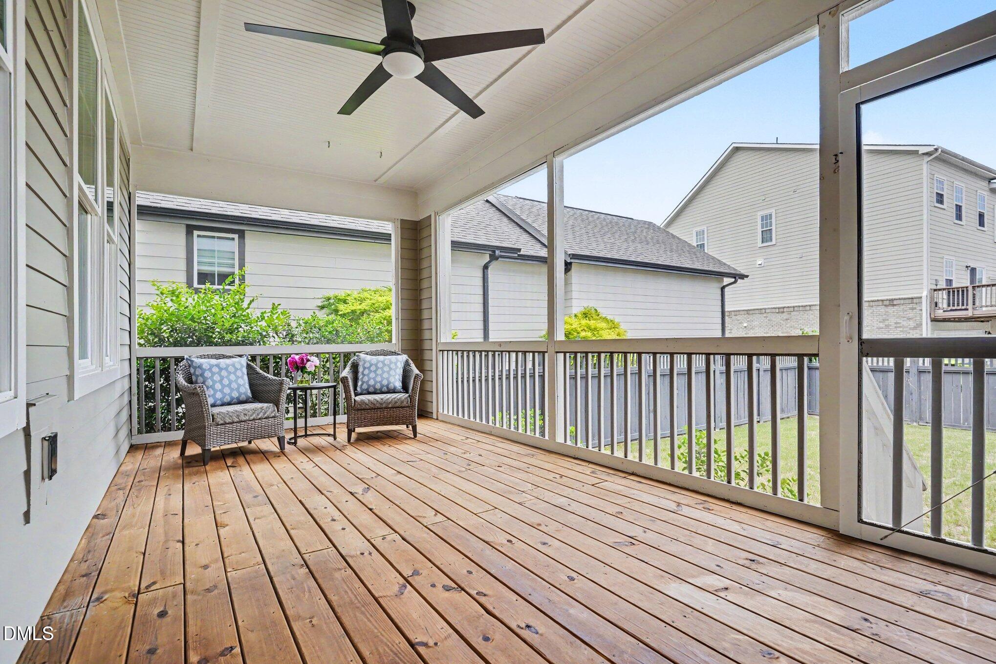 824 Watercolor Way Durham, NC 27713 - Photo 23 of 28 a view of a house with porch and wooden floor