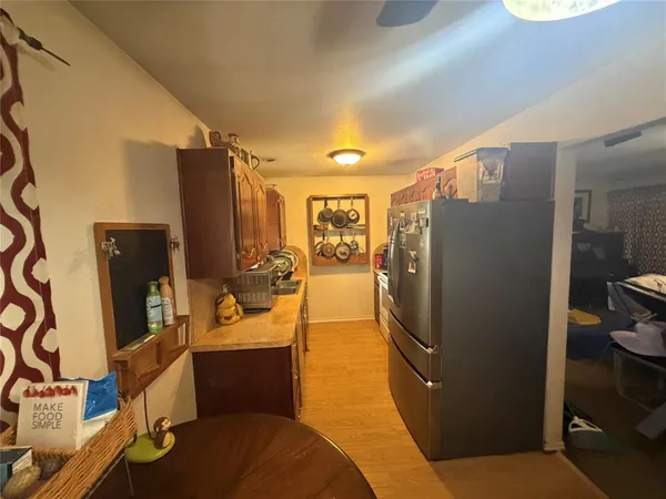 a lobby with furniture and a window