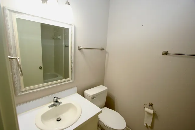 a bathroom with a sink and a toilet