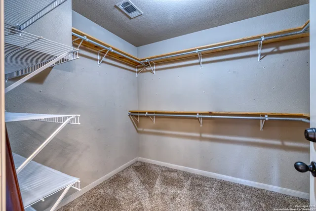 a close view of closet