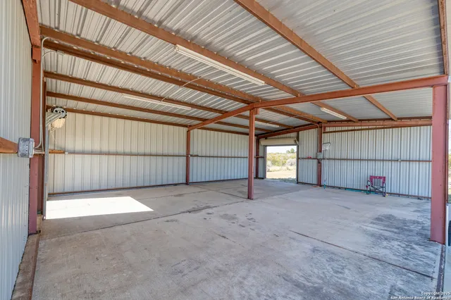 a view of a mini pool with an outdoor seating