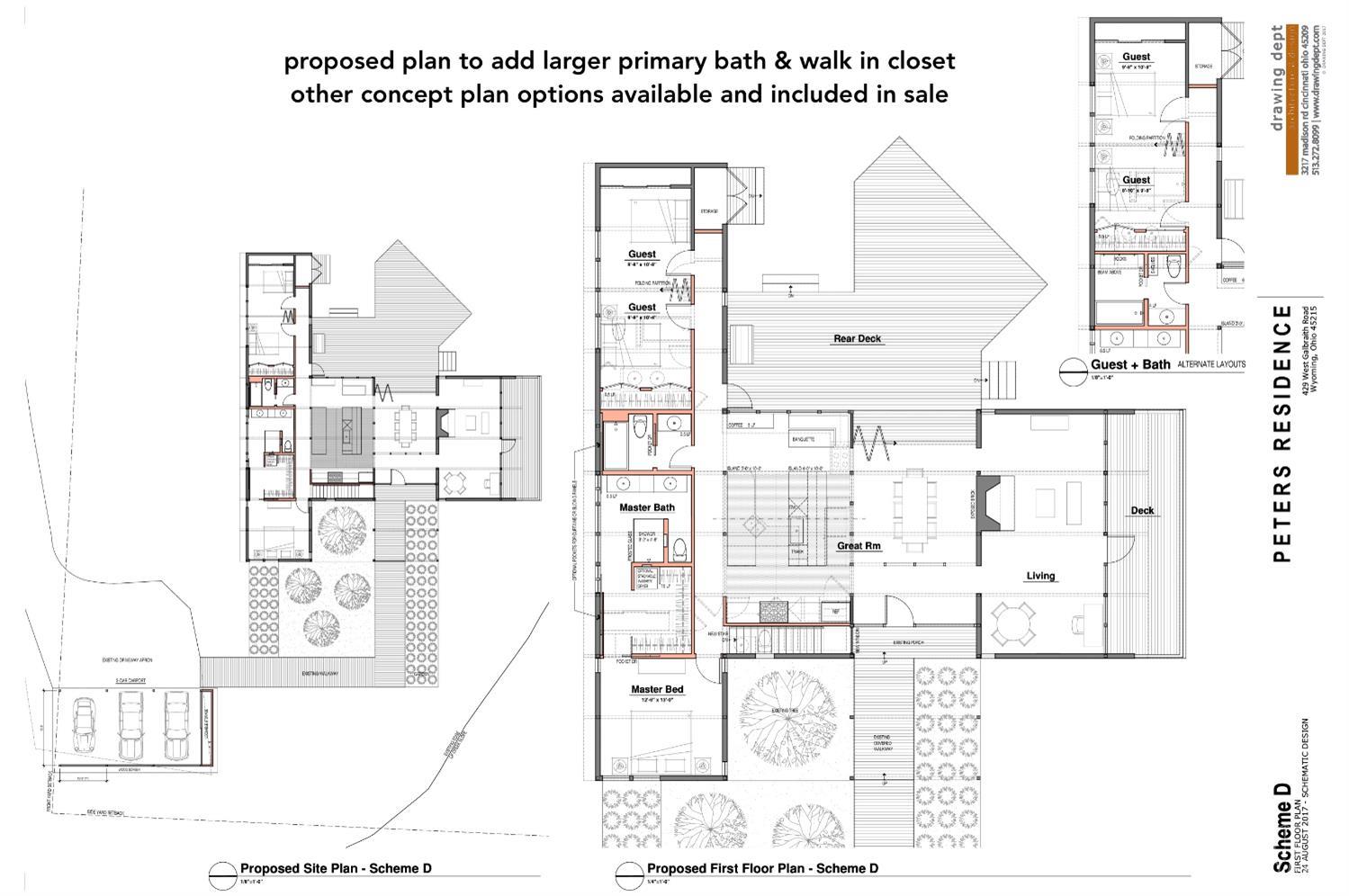 429 West Galbraith Road Cincinnati, OH 45215 - Photo 91 of 93 One of several concept plans for expanded primary suite and kitchen renovation. But again, we think it's great as it is!