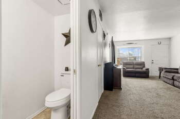 1666 Palma Road Bullhead City, AZ 86442 - Photo 9 of 22 a bathroom with a toilet and a mirror