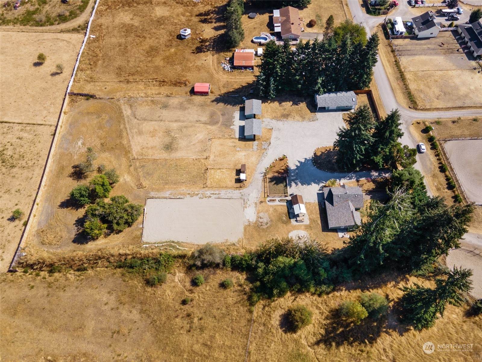 4840 176th Avenue Southwest Rochester, WA 98579 - Photo 37 of 38 an aerial view of residential houses with outdoor space