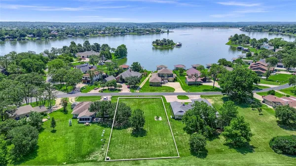 a view of a lake with a lake in the background