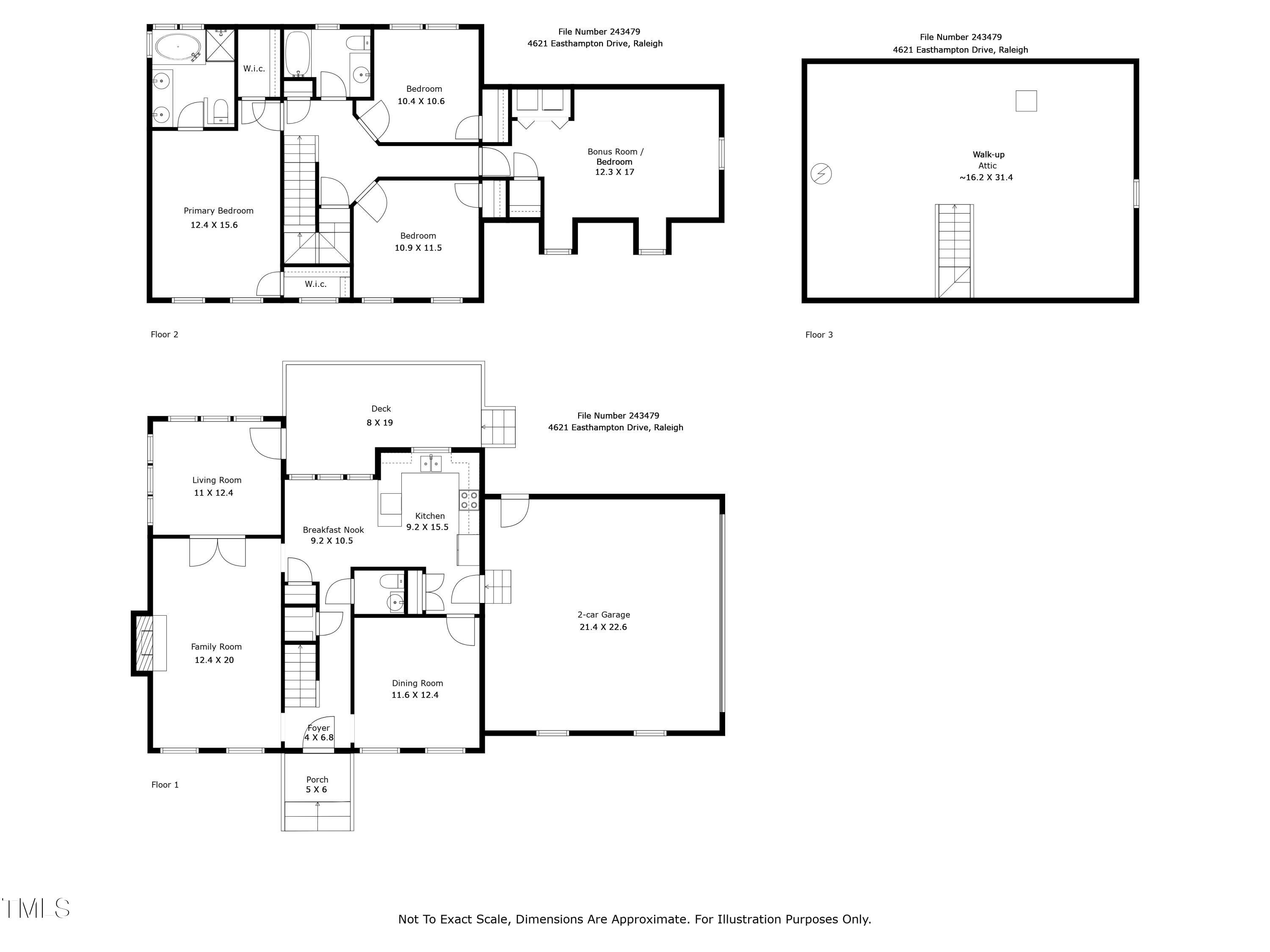 4621 Easthampton Drive Raleigh, NC 27604 - Photo 27 of 27 243479 floorplan