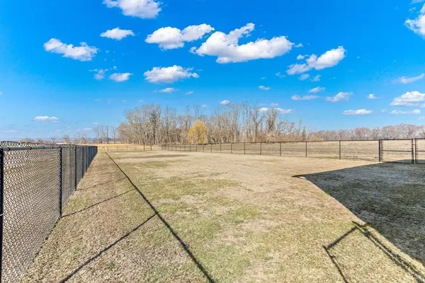 a view of a backyard of the house