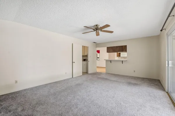 a view of a room with an empty space