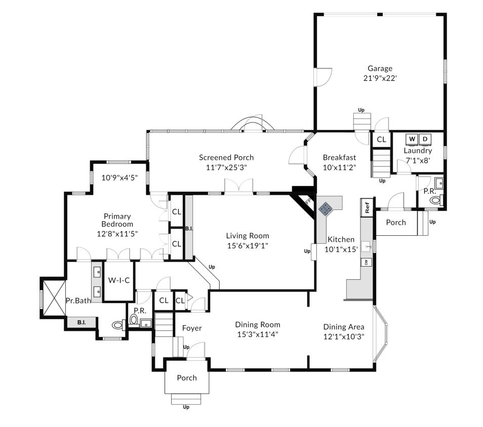 737 Willow Lake Road Charleston, SC 29412 - Photo 53 of 54 737 first floor and garage floorplan