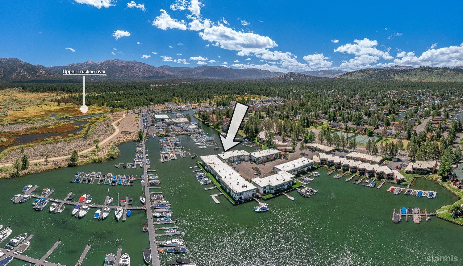 439 Ala Wai Boulevard, Unit 121 South Lake Tahoe, CA 96150 - Photo 32 of 35 a view of a city with lots of trees houses and mountain view