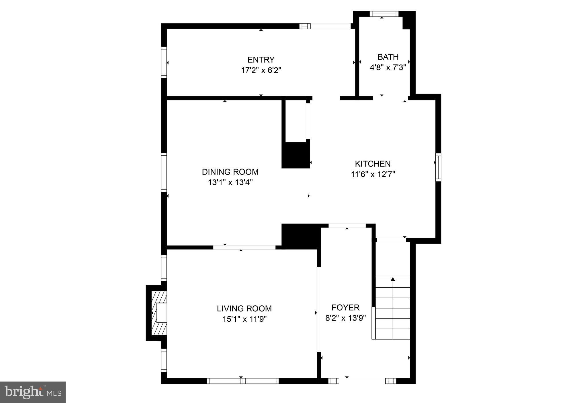 501 Warren Street Cumberland, MD 21502 - Photo 58 of 72 1st Floor (Measurements are approximate)