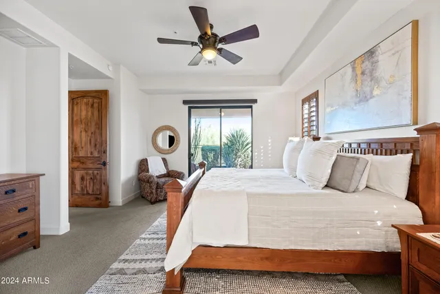 a outdoor dining space with furniture