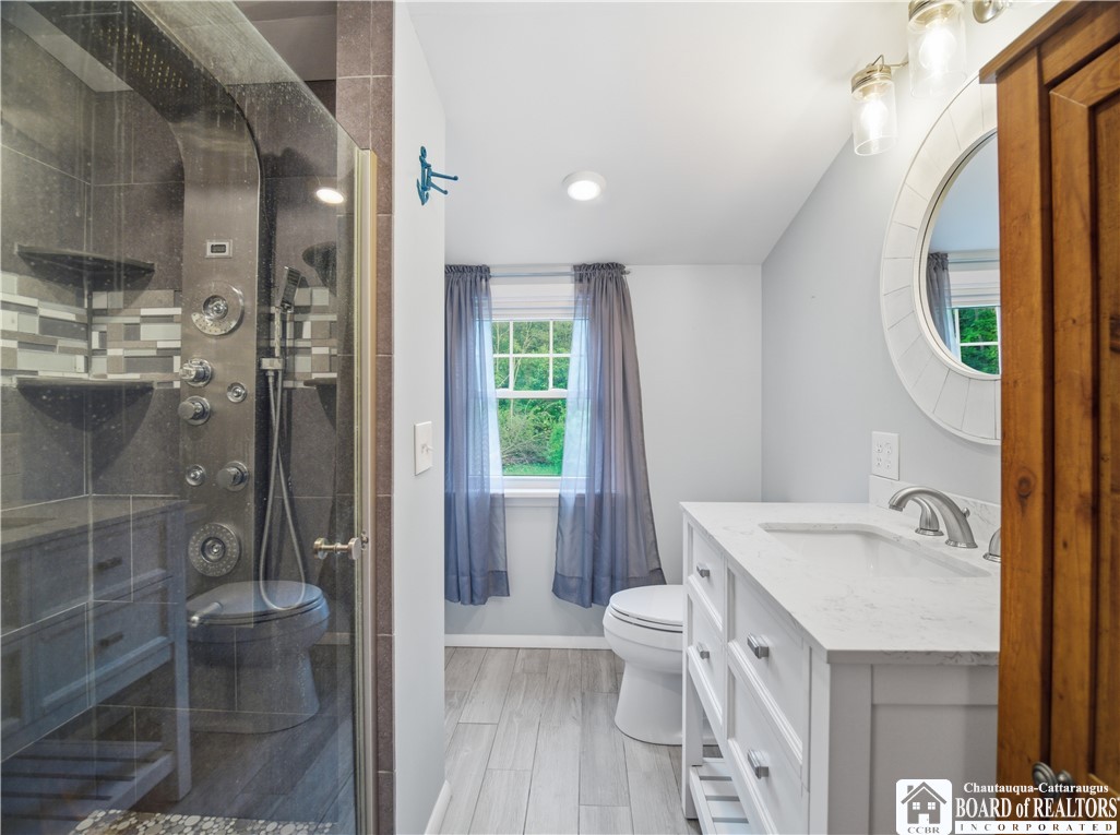 5138 West Lake Road Dunkirk, NY 14048 - Photo 30 of 41 remodeled primary bathroom heated floors