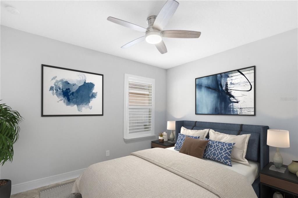 2812 Roseglen Way Orlando, FL 32812 - Photo 8 of 20 a bedroom with a bed and a painting on the wall