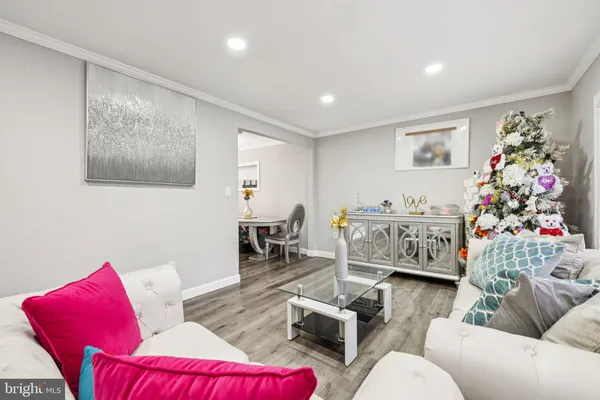 a living room with furniture and a couch