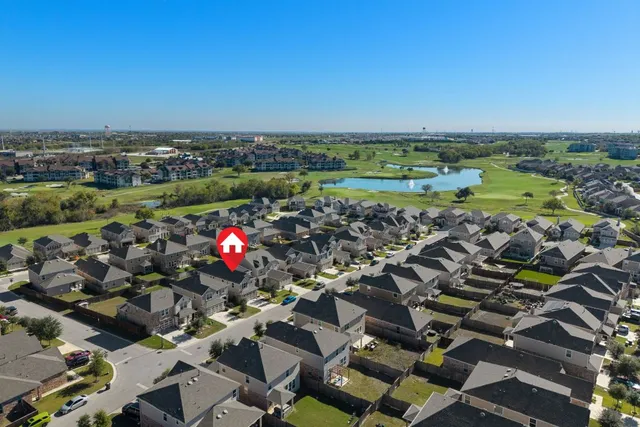 an aerial view of a city