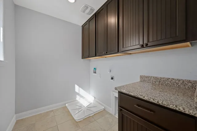 a house view with garden space