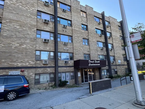 a car parked in front of a building