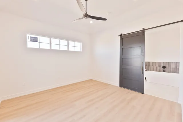 a bathroom with a white tub